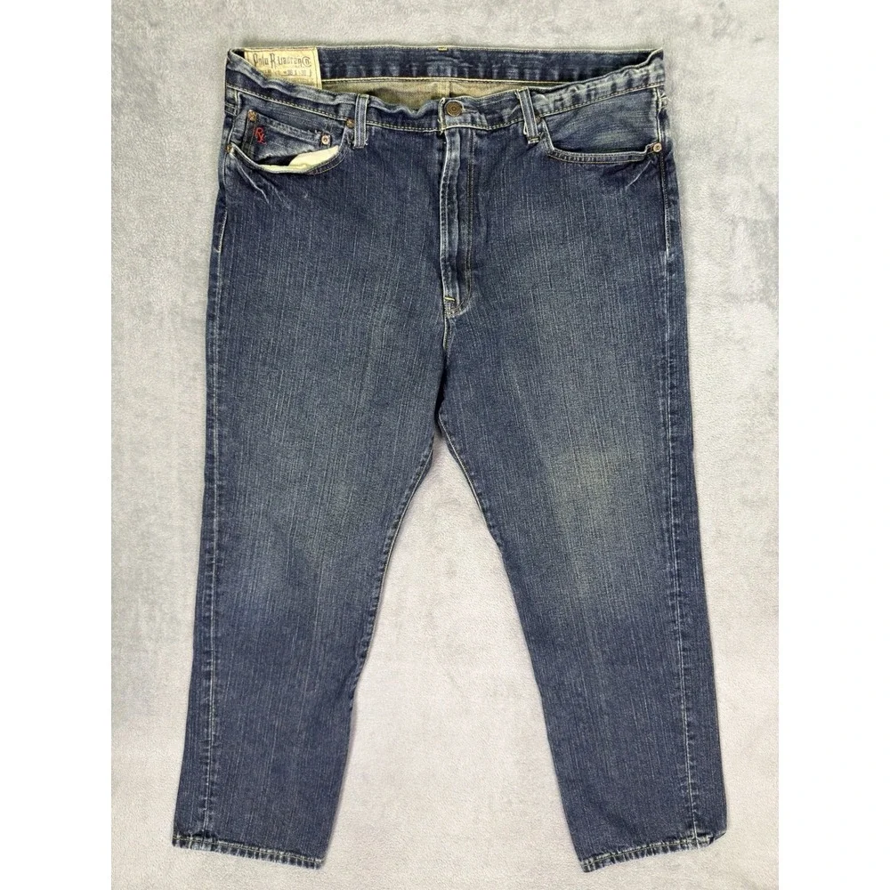 Polo Ralph Lauren Jeans Mens 38x30 Blue Cortlandt 300 Dark Wash Straight Relaxed